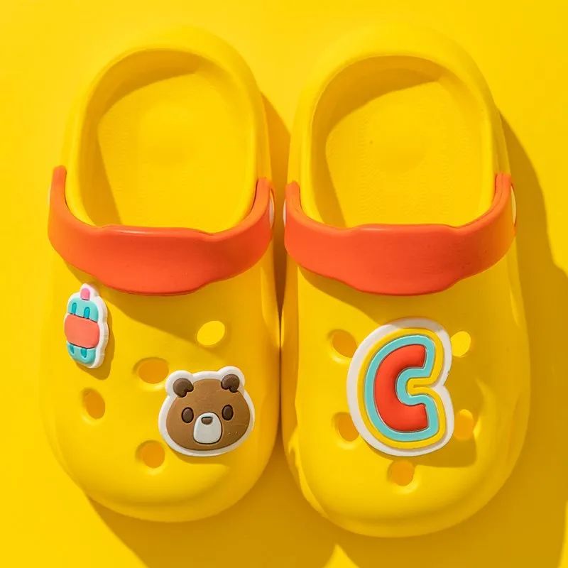 

Summer Slippers Children Garden Shoes Baby Bottom Sandals Clog Non-slip Beach Galoshes Boy Girls EVA Shoes Kids