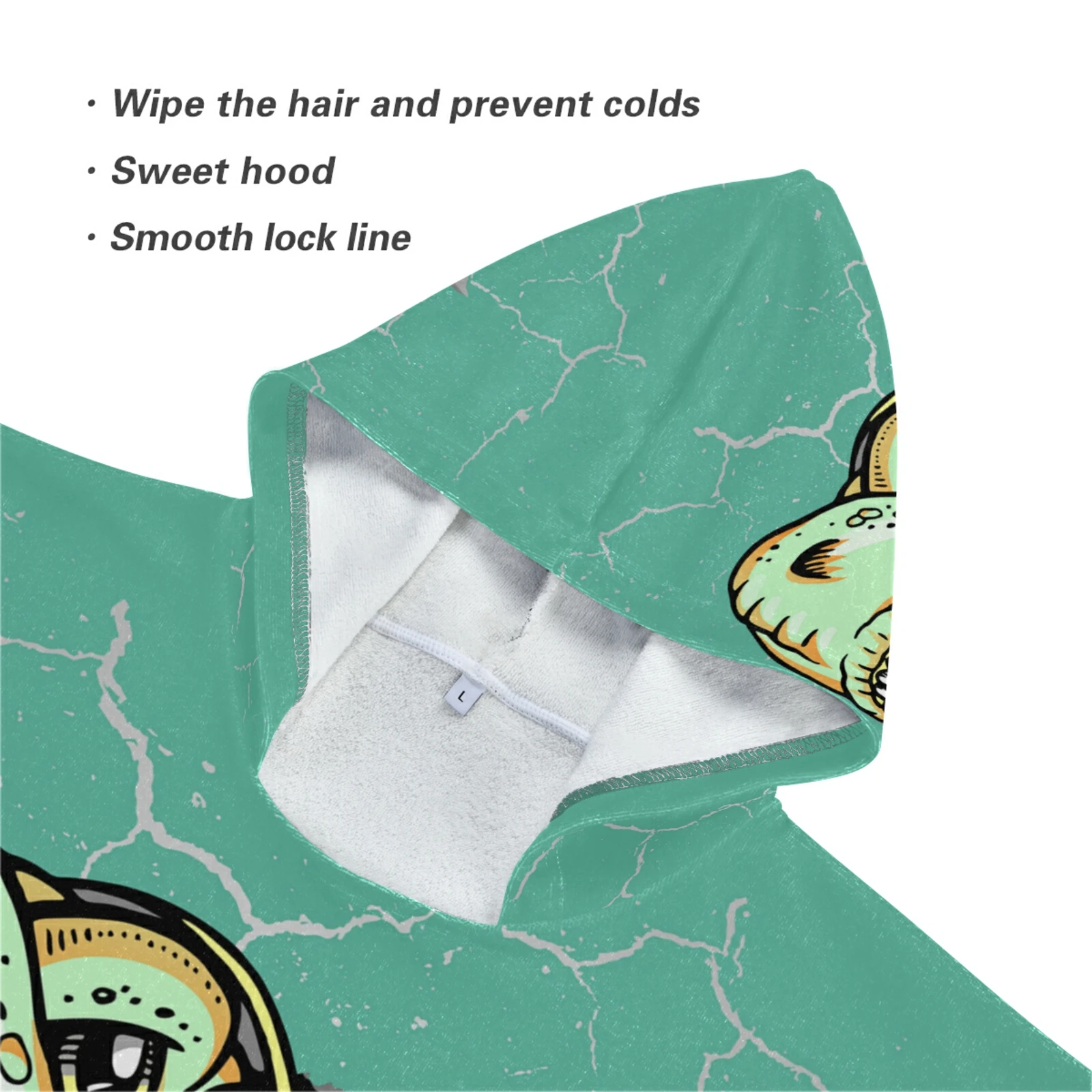 Детское полотенце для ванны с капюшоном из хлопка