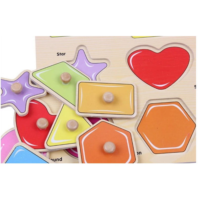 

Montessori Education Shape Cognitive Hand Grasping Toy Board Baby Gift Letter Mathematics Children's Wooden Puzzle Baby Toys