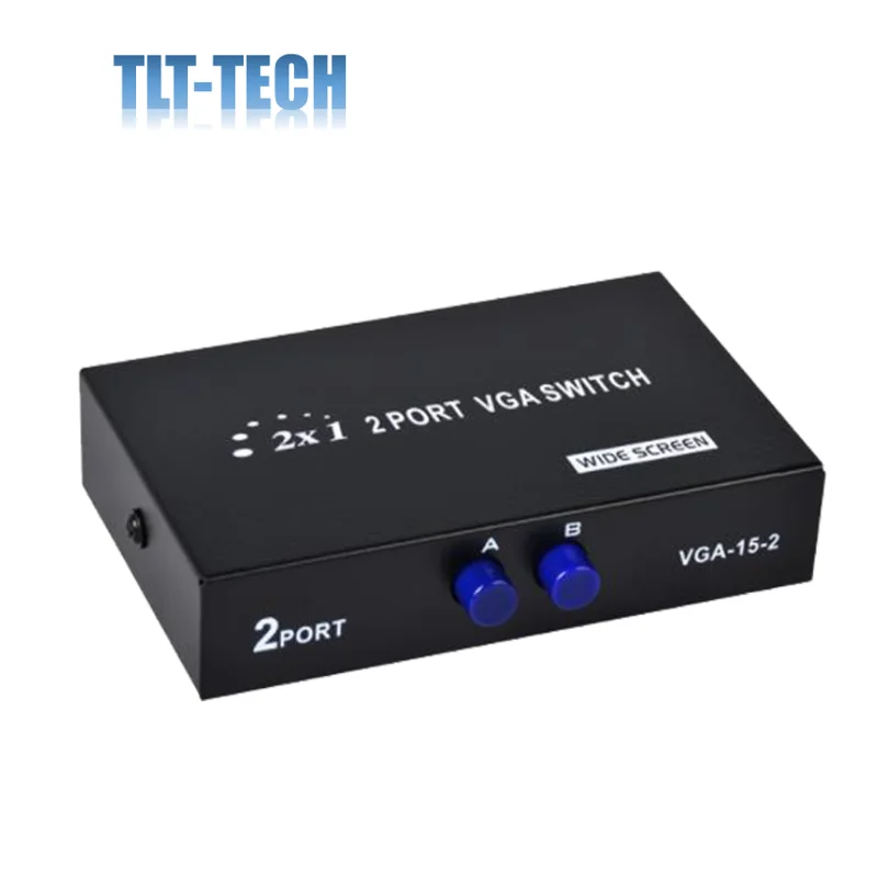 

2 In 1 Out Mini 2 Port VGA Selector Box VGA/SVGA Manual Sharing Selector Switch Box Switcher Splitter for LCD PC Monitor