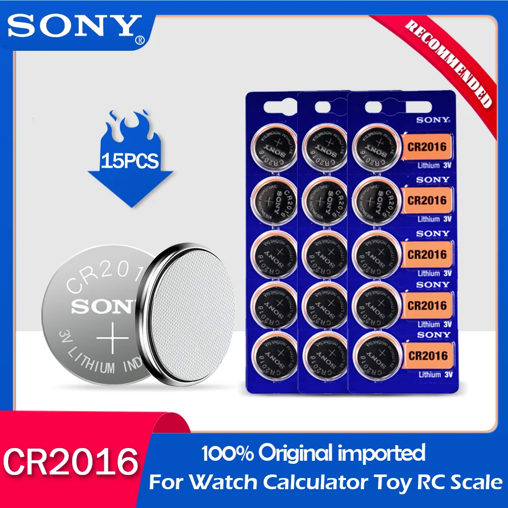 15 шт./лот sony CR2016 100% оригинальный мобильный телефон 3V литиевая батарея для