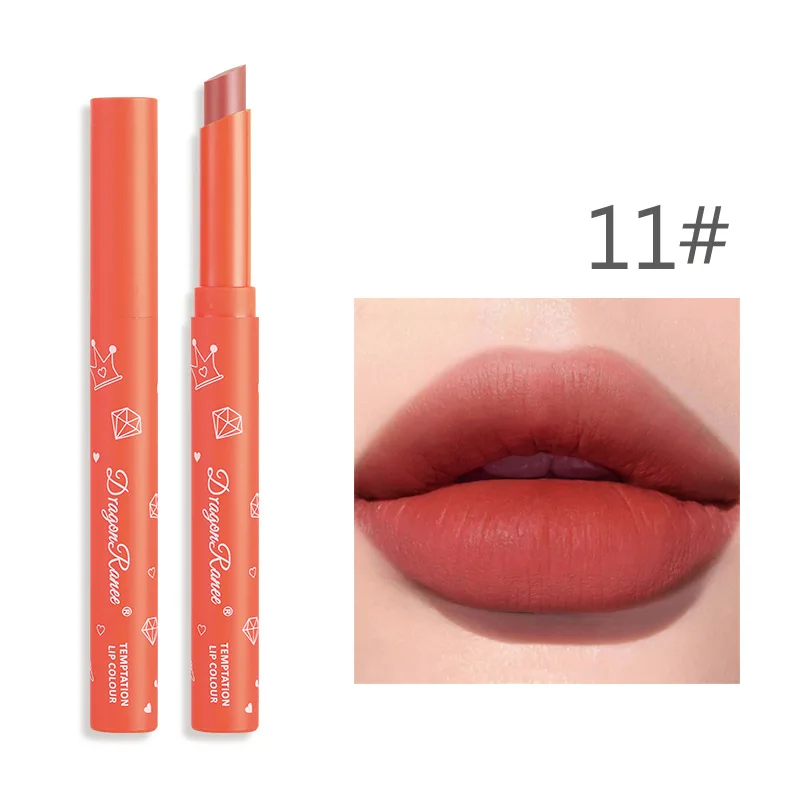 1 шт. бархатная матовая помада-Карандаш Сексуальная Красная нюдовая помада-ручка