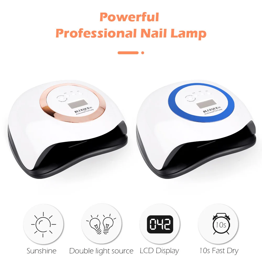 Мощная лампа для полировки ногтей Сушилка машина с двумя руками 42 Светодиодный