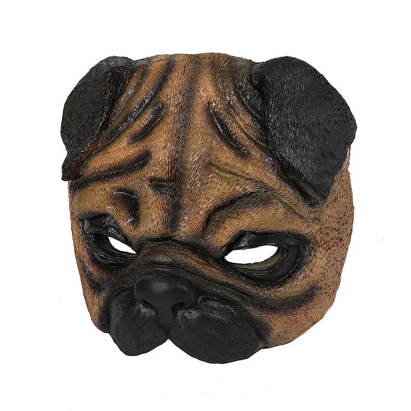 

Cosplay Dalmatian Mask Half-face Animal Mask Halloween Rave Carnival Dance Party Role Playing Prop Pet Pug Masquerade Mask New