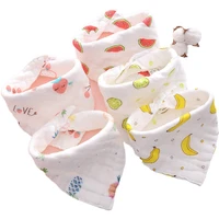 5pcs baby bib 10layer cotton gauze baby triangle towel newborn bib