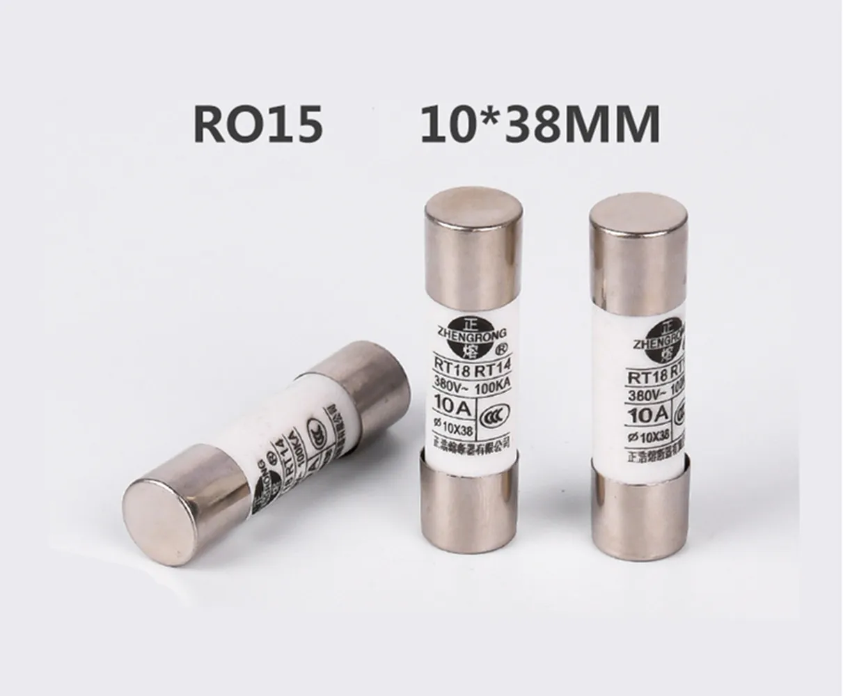 Быстродействующий керамический предохранитель 1 А 2 А 3 А 4 а 5 А 6 А 8 А 10 А 16 А 20 А 25 А 32 А 20 шт., переменный ток 500 в 6 А RT14 RT18 R015