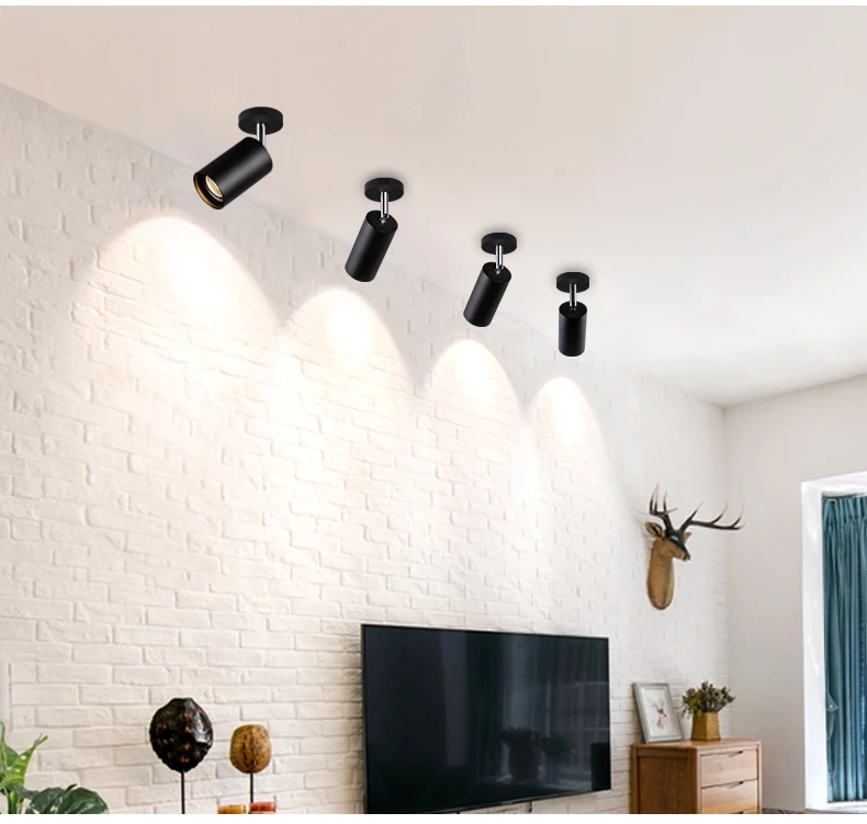 Настенный светильник черный/белый бронзовый винтажный ретро 9 Вт 110-220 В GU10 для