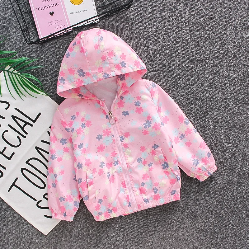 

Children's Clothing For Girls' Jackets Pink Jacket Long Sleeve Coat Children's Baby Clothes 2-7 Y Fashion All-match Windbreaker