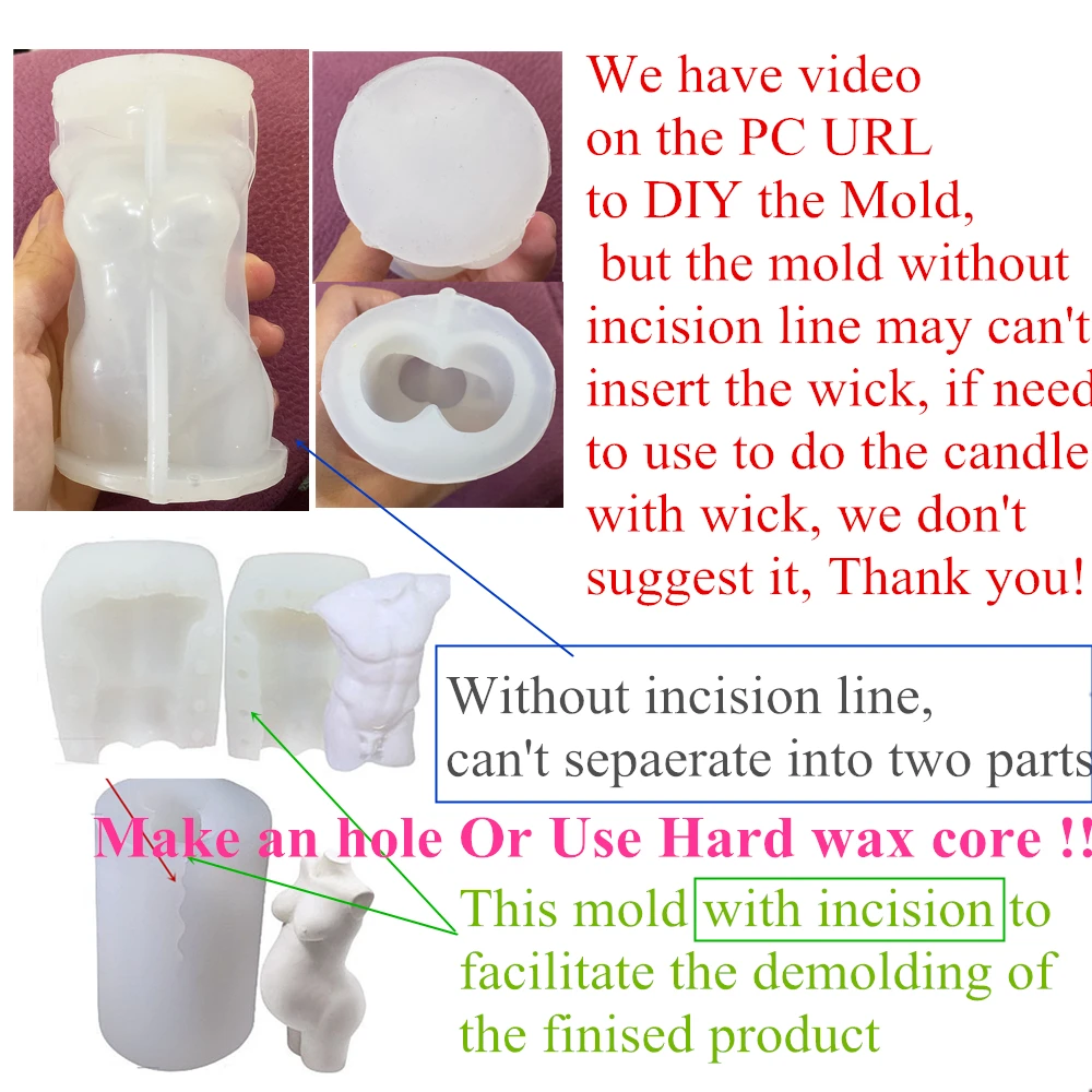 3 шт. 3D человеческого тела силиконовые формы женщина голый средства ухода за