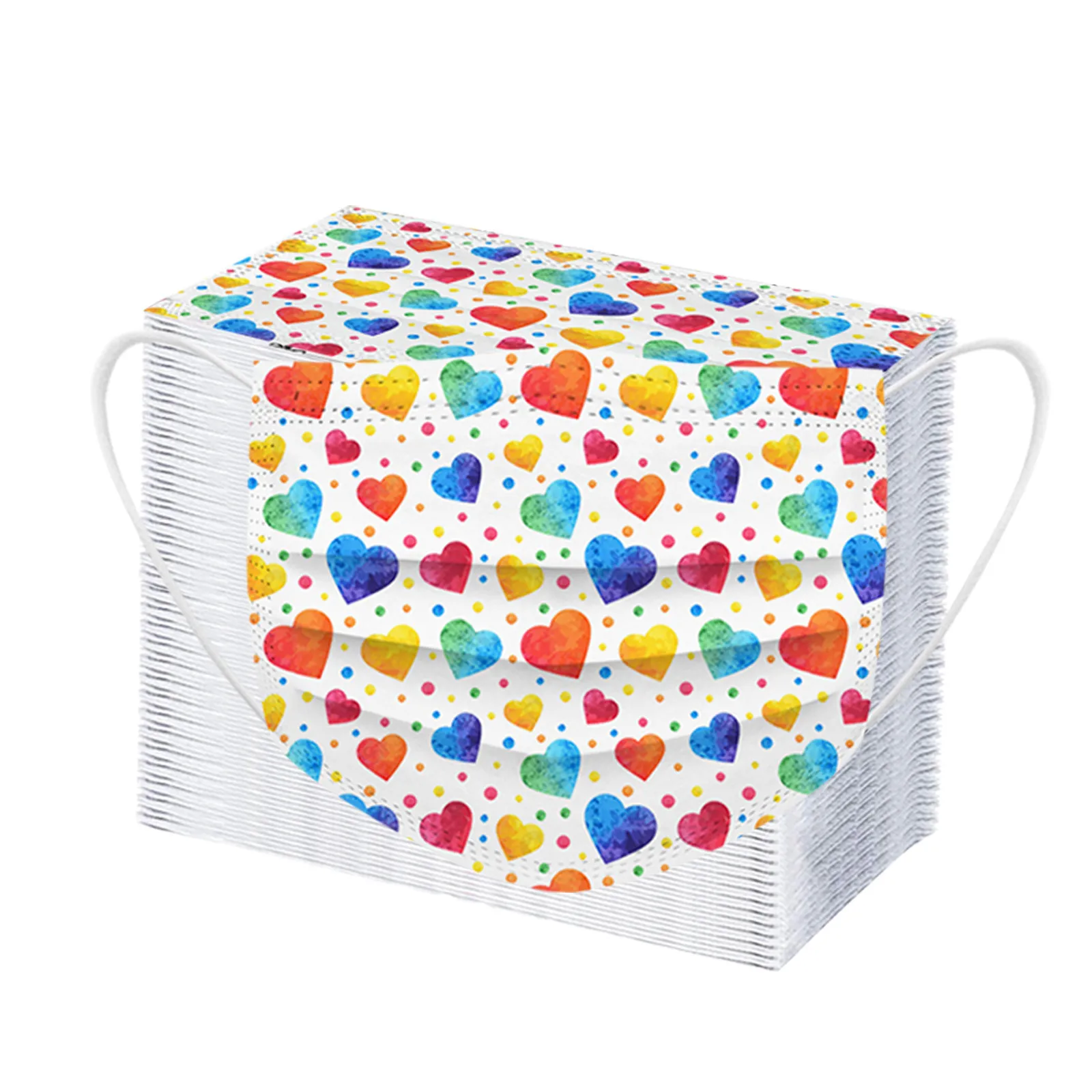 50/100 шт. Цвет граффити с принтом маски одноразовые Для женщин мужчин нетканые для