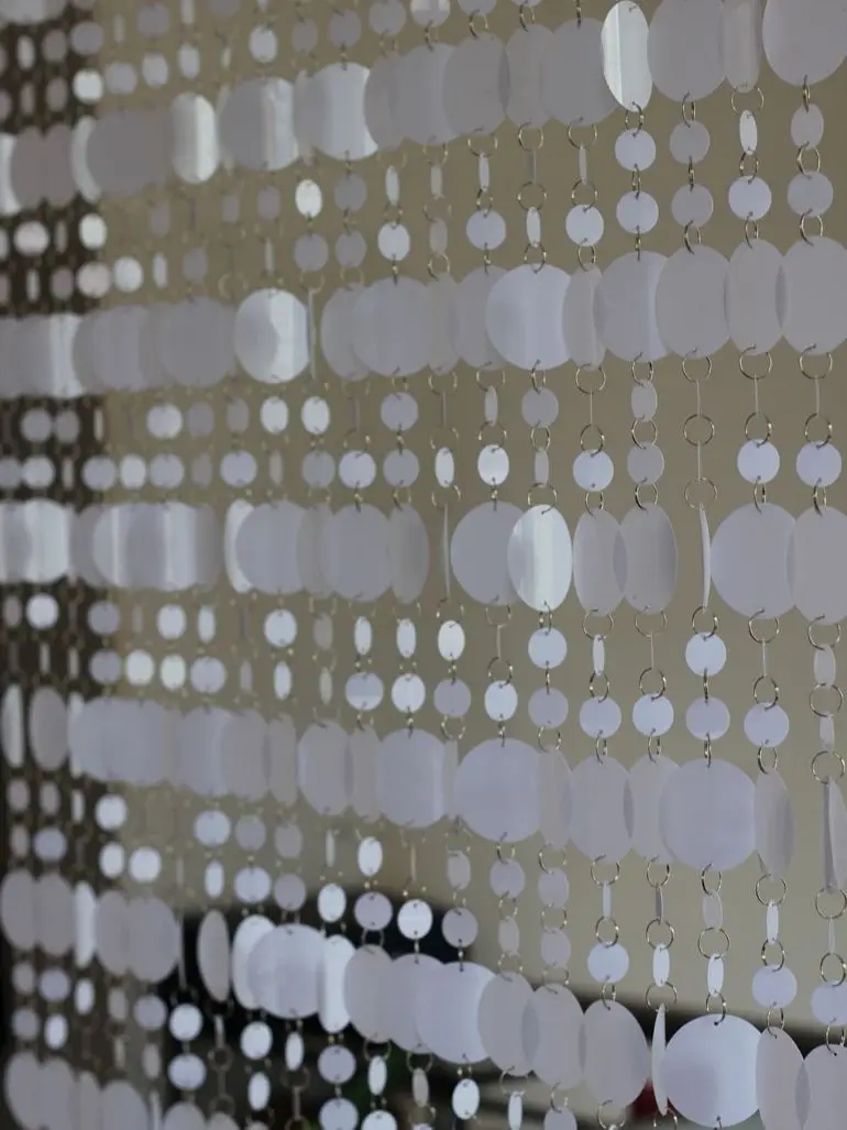 

FAWNUOS цветные дверные занавески из ПВХ с блестками