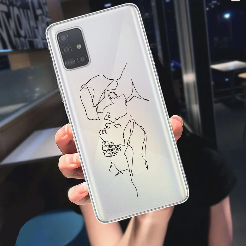 Мультяшный чехол для Samsung S20 S8 S9 S10 Plus A10 A30 A50 A70 2019 A51 A71 с абстрактным геометрическим