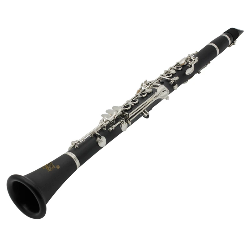 

IRIN ABS 17 Key Clarinet BB Flat Soprano Binocular Clarinet with Cleaning Cloth Gloves Screwdriver Reed Case Woodwind Instrument