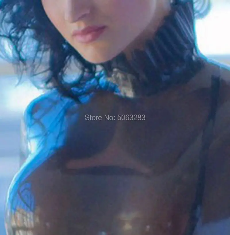 Прозрачные черные латексные женские платья с длинным рукавом резиновые