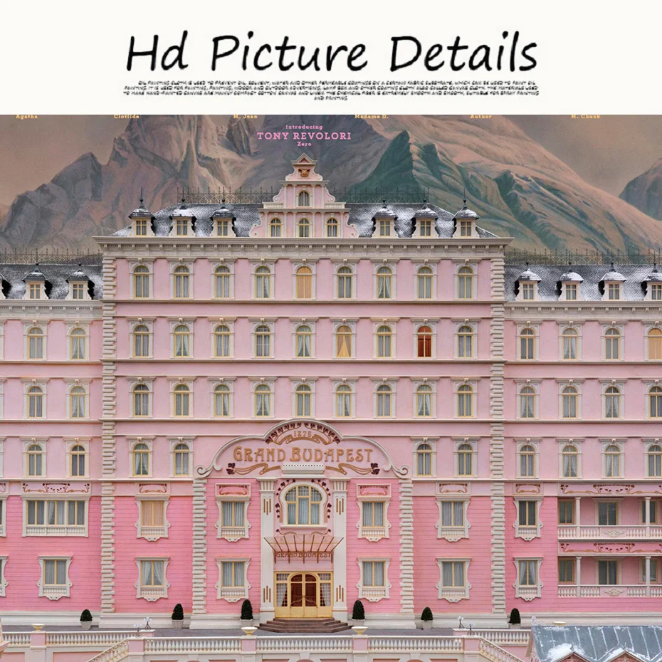 Постер по мотивам фильма Большой Будапешт Картина на холсте настенное