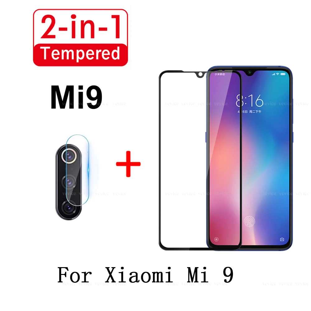2 в 1 объектив камеры закаленное стекло для mi 9 9SE Lite A1 A3 CC9E 9H Защита экрана Xiao 9se