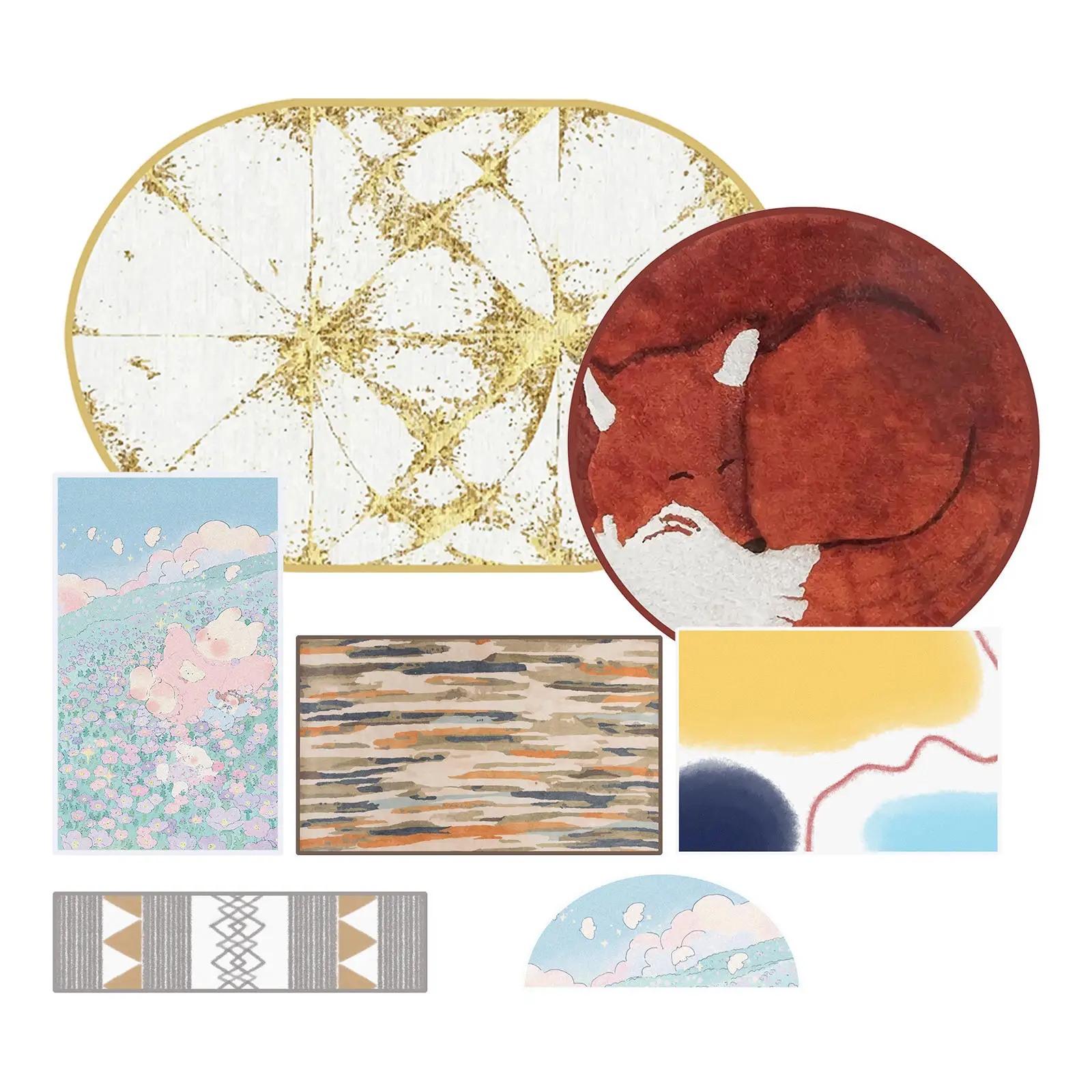 

1/6 Scale Doll House Mini Carpet DIY Toy Pretend Play Toy Children Gifts