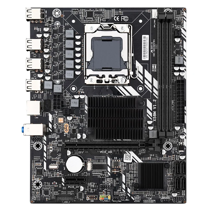 X58 LGa 1366 M ATX материнская плата двухканальный DDR3 32G RAM PCI E 16X USB 2 0 SATa для Series