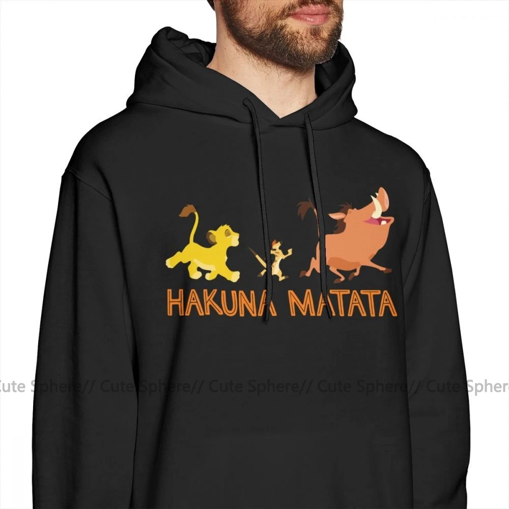 Hakuna Matata худи Hakuna Matata толстовки длинный красный пуловер зимняя Толстовка из хлопка более размера мужские популярные уличные толстовки