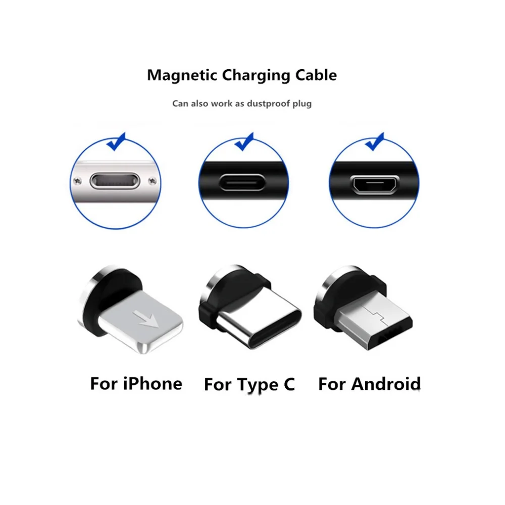 1 шт. магнитный разъем Pogo USB кабель для зарядки Type C магнитное зарядное устройство