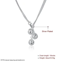 new 925 silver necklace tennis pendant multilayer necklace snake chain for woman jewelry wedding gift