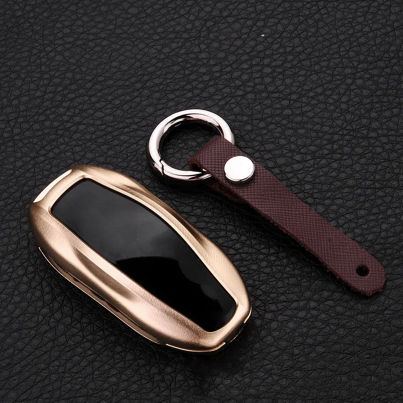 

Aluminium Alloy Car Key Case Cover Key Shell Bag Protector Covers for Tesla Model S Auto Parts