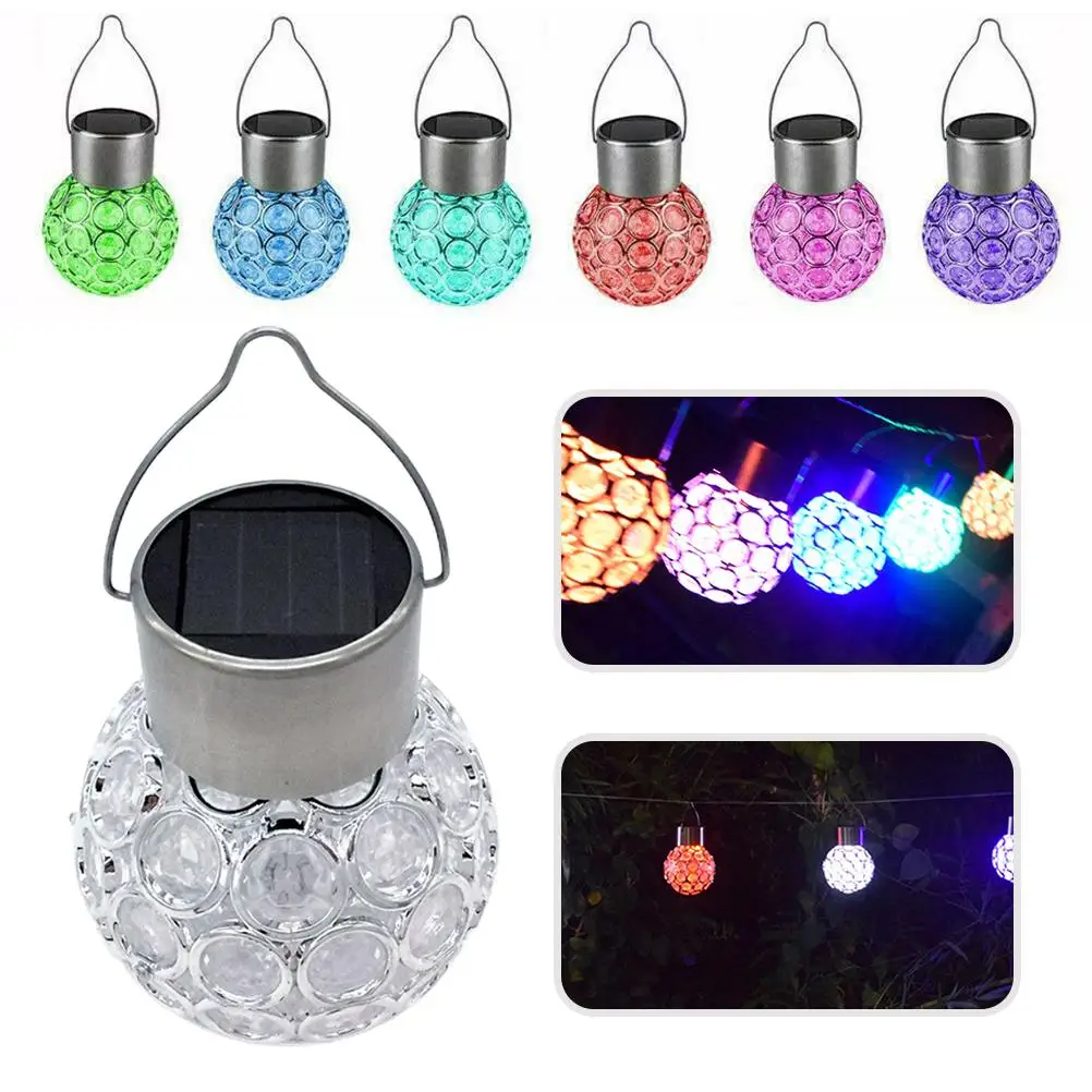 

LED Solar Hanging Lamp Solar Hollow Light Balls Waterproof Garden Lights for Terraces Corridors