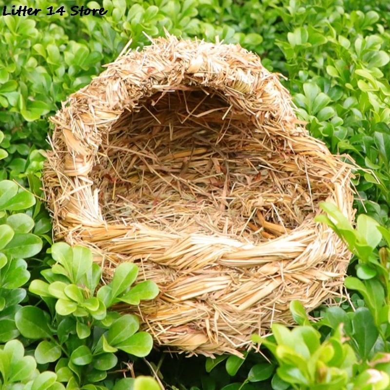 1 шт. Птичье гнездо клетка для птиц естественная трава корзина яиц птицы дом