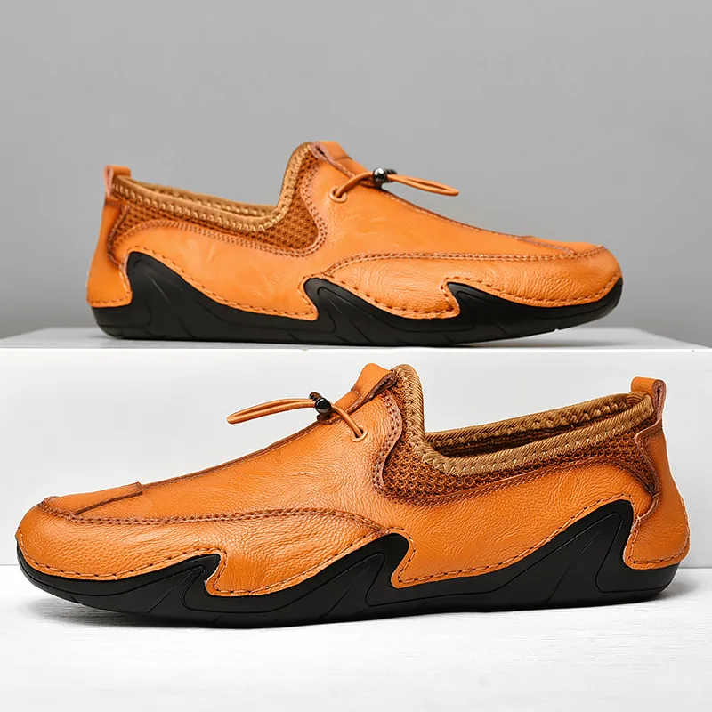 

Новинка, летние женские мокасины без шнуровки из натуральной кожи, мужская повседневная обувь ручной работы для вождения, прогулок, роскошного отдыха