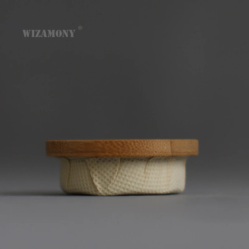 WIZAMONY китайский чайный caddy с деревянной крышкой маленький контейнер для сырой