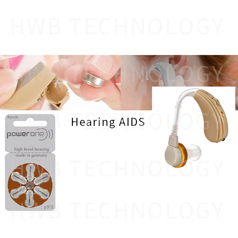 Оригинальные цинковые воздушные аккумуляторы размер 312 P312 PR41 для слухового