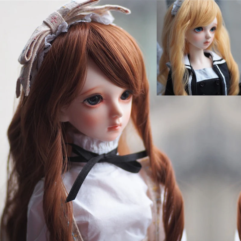 

Детская игрушка D03-P331 BJD DD SD MSD 1/4 1/6 1/3 аксессуары для куклы парик из высокотемпературного шелка волнистые большие вьющиеся длинные вьющиеся волосы 1 шт.