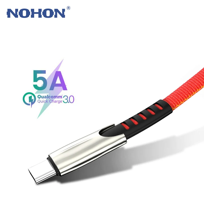 USB Type C кабель для Samsung S10 S9 Huawei P30 Pro мобильный телефон 5A шнур быстрой зарядки Xiaomi Redmi