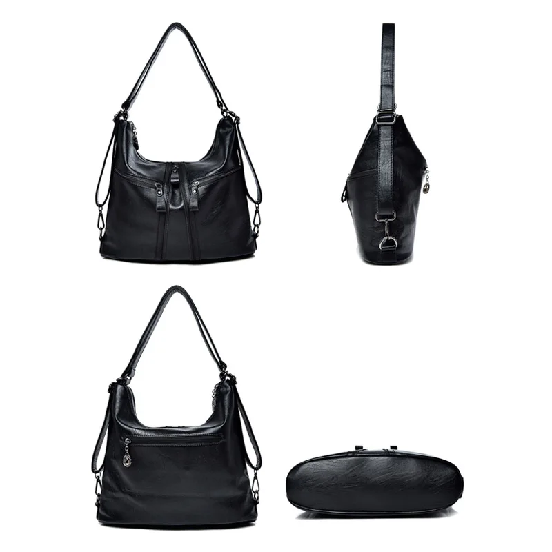 Модные женские кожаные сумки винного цвета женская сумка через плечо большая