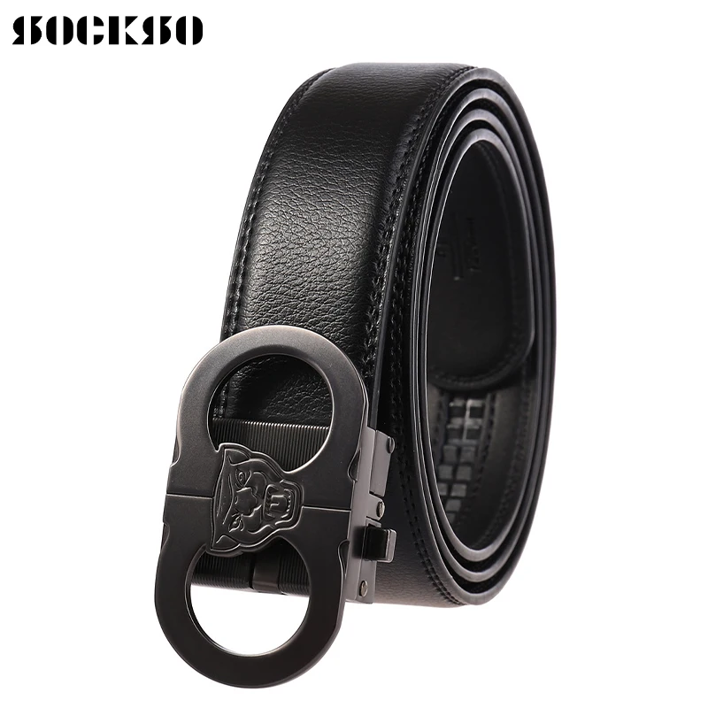 Ремень с храповым механизмом для мужчин Модный классический дизайнерский ремень