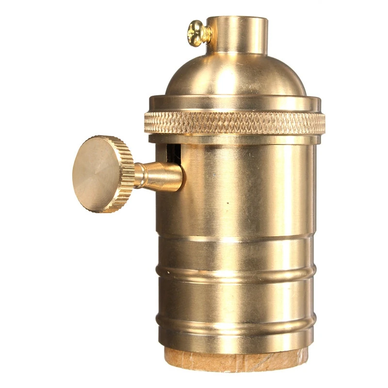 Edison Lamp Socket Vintage E26/E27 Screw Bulb Base Brass Holder Industrial Retro Pendant Fittings Lustre Lampholder Fixture | Лампы и