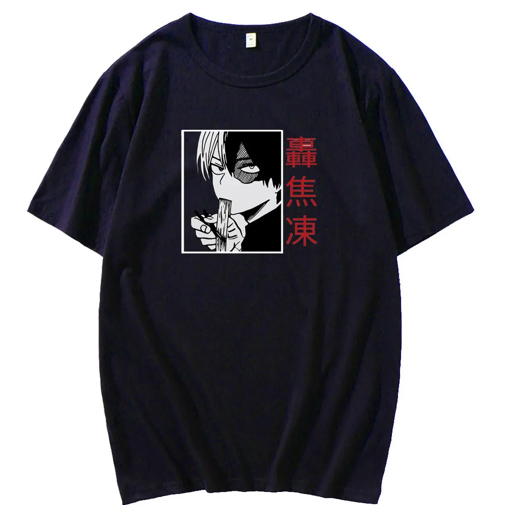 

Japanese Anime My Hero Academia Tshirt Kawaii Todoroki Shoto Graphics T Shirt Male Women 100% Pure Cotton T-shirt Short Sleeve