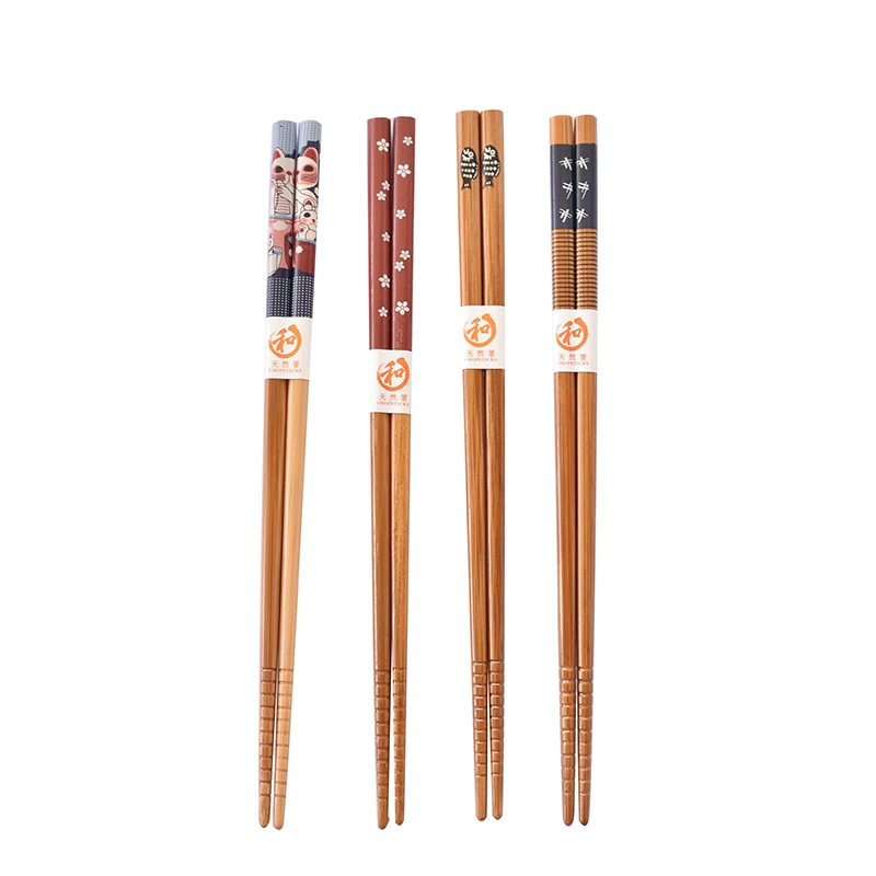 5 пар бамбуковых палочек для еды домашние длинные палочки милые индивидуальные