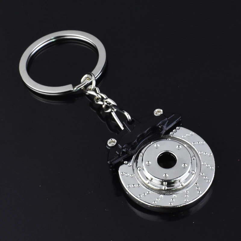 

New Universal Car House Cool Gunmetal Spinning Turbo Keychain Turbocharger Keyring Creative Design Auto Stylish Accessories