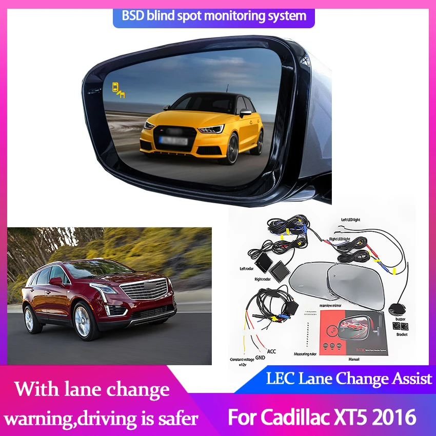 

Blind Spot Detection System For Cadillac XT5 2016 Millimeter Wave Radar Blind Spot Monitoring Sensor Assistant Driving Security