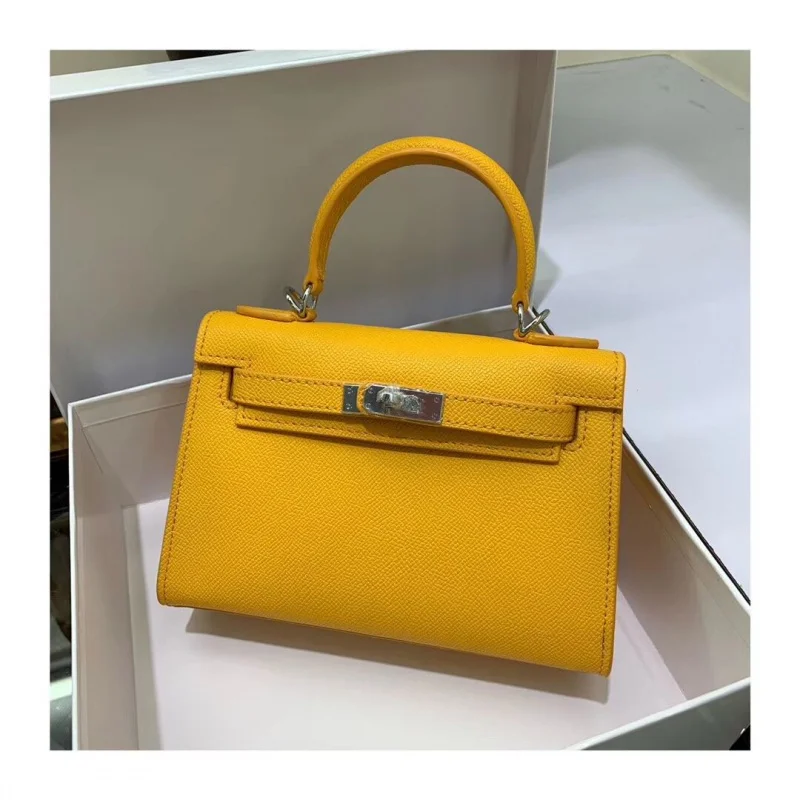 

Модная женская кожаная сумка Cattlehide с крокодиловым узором второго поколения, с рисунком ладони, сумка Келли, женская маленькая сумка через п...