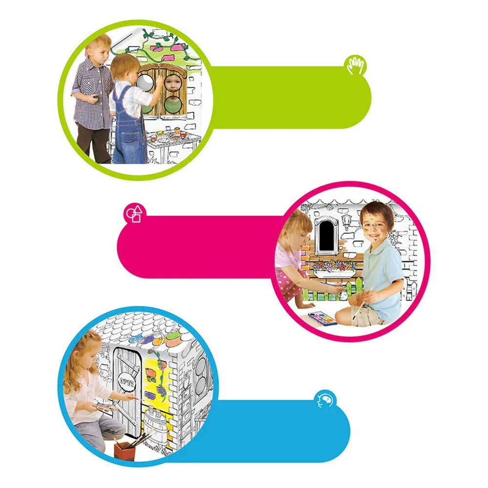 Детские игрушки для рисования Diy цветные граффити дома с 6 цветными игрушечные