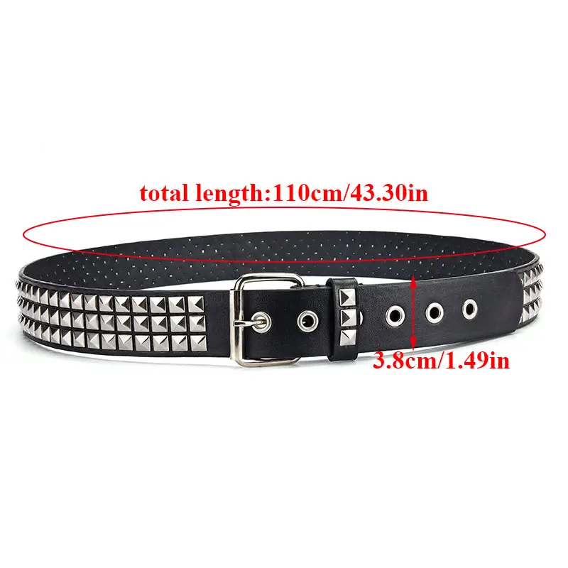 

Garment Rivet Women Belt Punk Rock Style PU Leather For Trad Goth Jeans Steamp Punk Show Waist Parts Belts Fashion Decoration