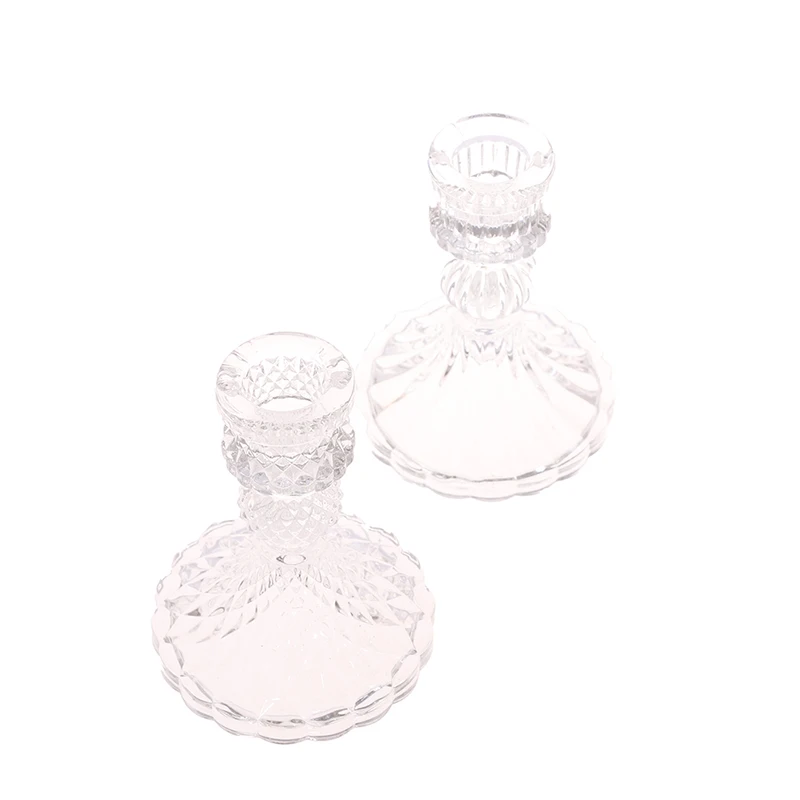 1 шт. Винтаж Стекло прозрачный свечи обеденные подсвечник украшения для дома и