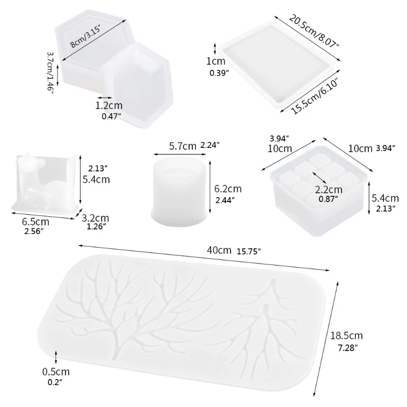 

Silicone Resin Molds Epoxy Molds Deer Makeup Jewelry Display Tray Molds Kit 9-Slot Lipstick Organizer Pen Holder Molds