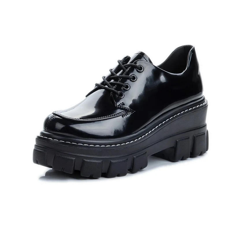 

British style small leather shoes autumn 2021 new women's shoes Korean version of the wild thick-soled casual shoes