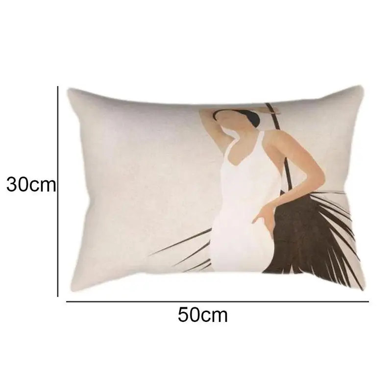 

30 cm x 50 cm Geometric Abstract Cushion Cover Short Plush Rectangle Sofa Living Room Seat Office Home Decor Pillowcase