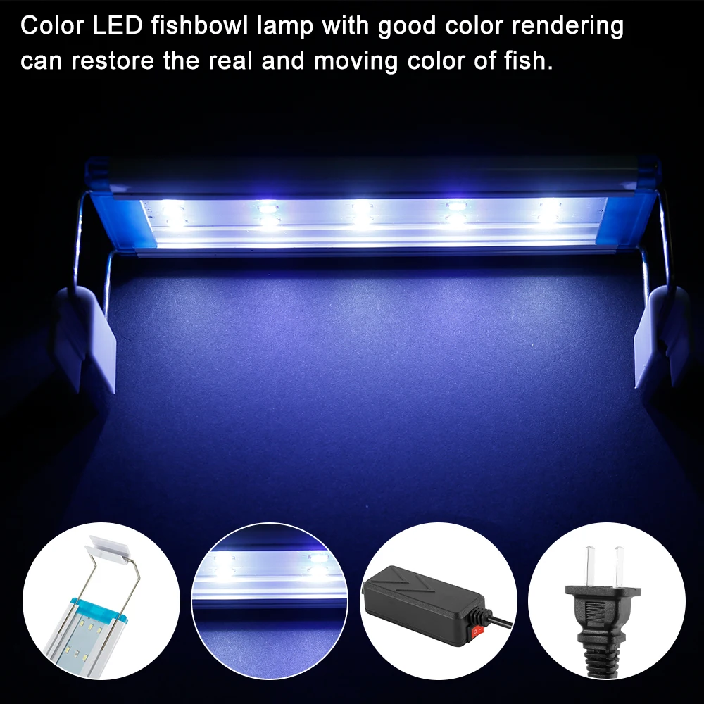 Супер тонкий светодиодный светильник для аквариума водных растений 18 75 см