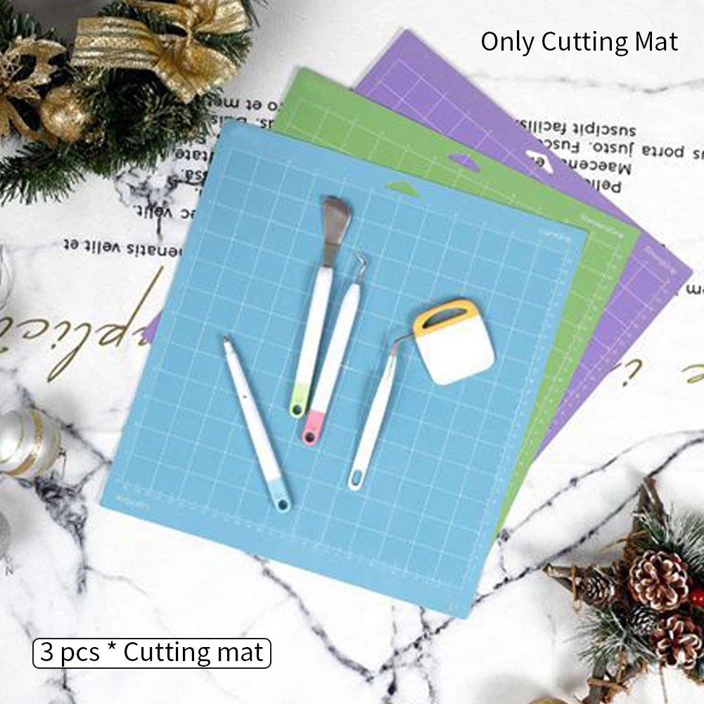 

3pcs Adhesive PVC Durable Cutting Mat Base Plate Tool Accessories Practical DIY Engraving Machine Compatible For Cricut Maker