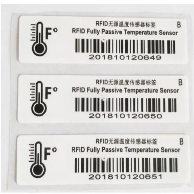 Датчик температуры 840 960 МГц gen2 epc УВЧ RFID Пассивный стикер для перевозки холодной